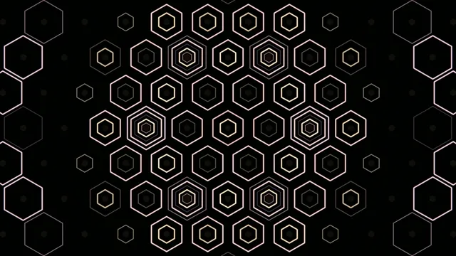 4K hexagonal geometric pattern motion background for broadcast and video production