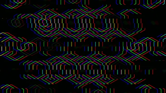 4K neon geometric hexagon loop - vibrant tech motion background