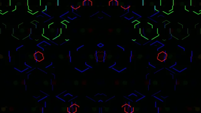 4K neon geometric shapes VJ loop background for broadcast and streaming