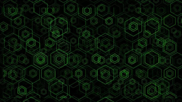 4K neon green hexagon geometric motion background for broadcast and LED walls