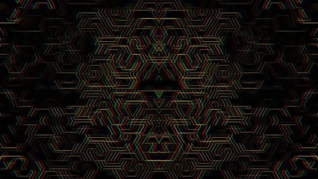 4K Neon Hexagon Grid Abstract Tech Background