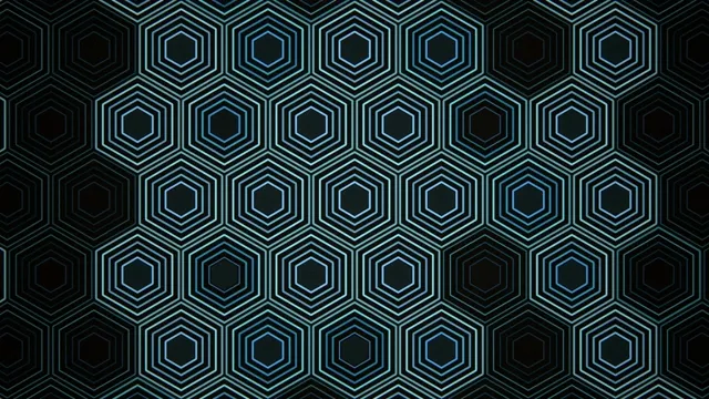 4K neon hexagon grid motion background for broadcast and presentations