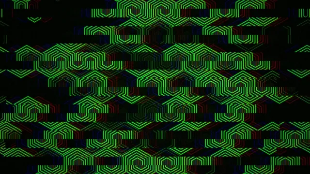 4K neon hexagon matrix loop - UHD cyberpunk motion background