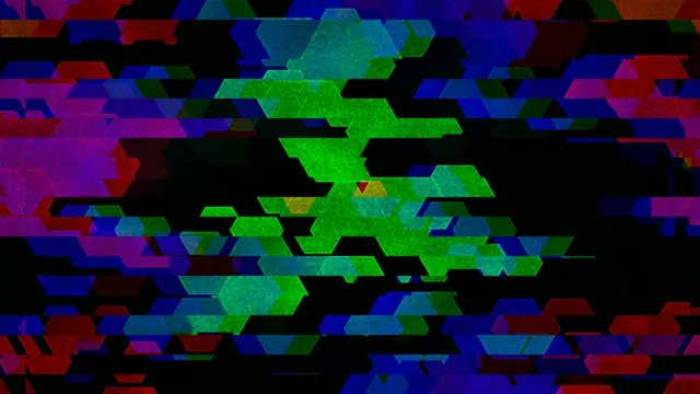4K neon hexagon mosaic motion background for broadcast and streaming