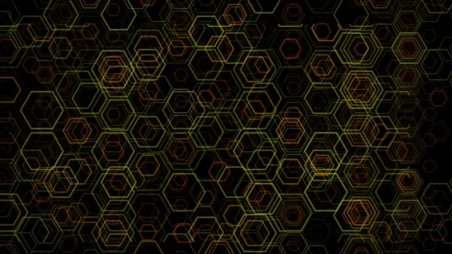 4K neon hexagon motion background for broadcast and digital displays