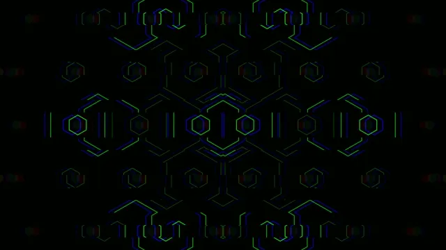 4K Neon Hexagon Network Animation - Digital Tech Background