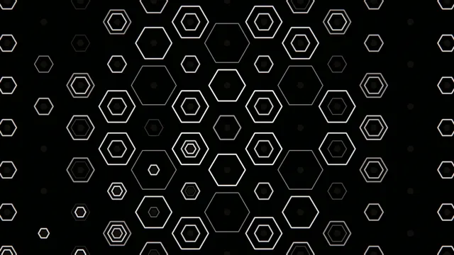 4K neon hexagon network motion background for broadcast and digital displays
