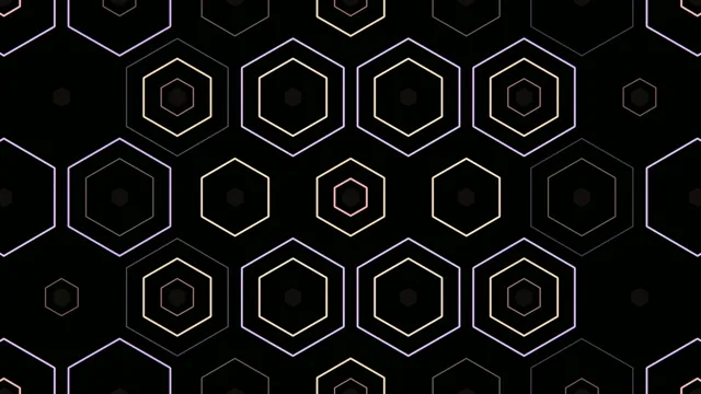 4K neon hexagon pattern loop - ultra HD motion background