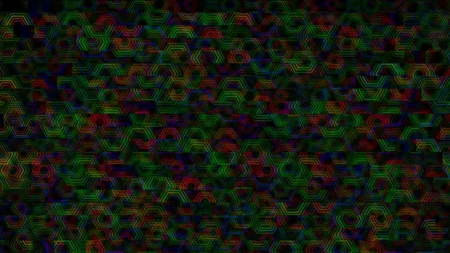 4K neon hexagon pattern looping background for broadcast and streaming