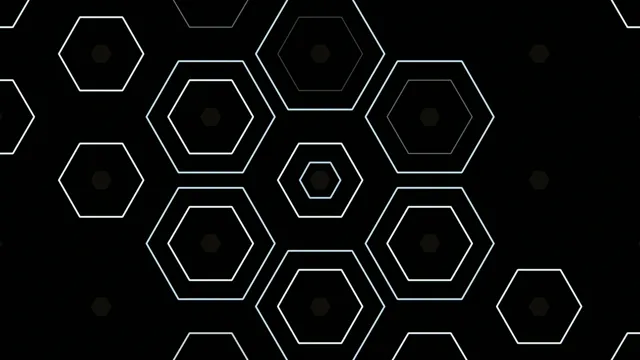 4K neon hexagon pattern motion background for broadcast and video editing