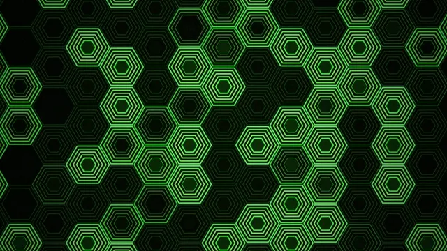 4K neon hexagon pattern motion background loop for broadcast