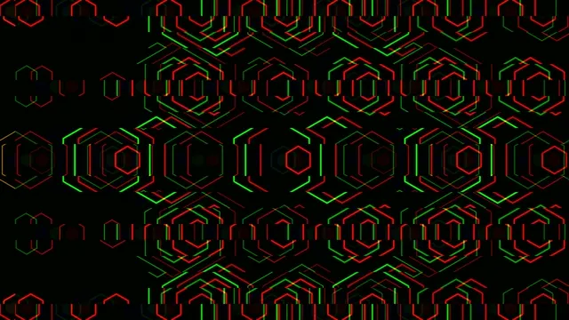 4K neon hexagon tech pattern seamless loop background