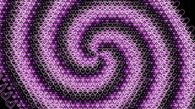 4K Neon Purple Heart Pattern Loop - Ultra HD Widescreen Background