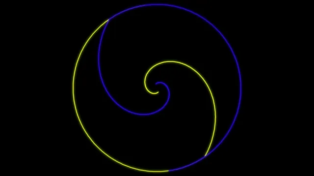 4K neon spiral loop motion background for video editing and broadcasting