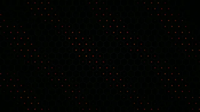 4K red dot hexagon grid tech background loop for broadcast