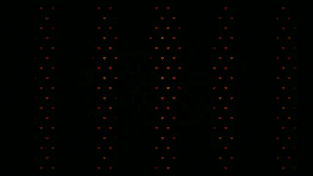 4K Red Heart Rain Animation Loop Background for Video Editing