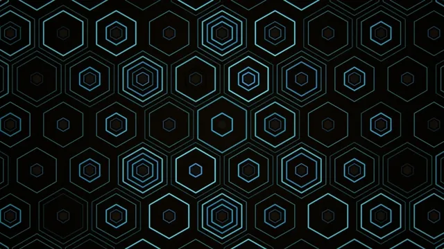 4K seamless hexagon geometric motion background for video editing