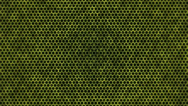 4K seamless hexagonal honeycomb motion background loop