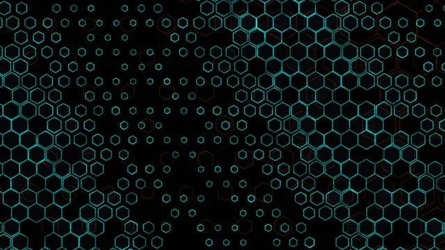 # 4K UHD 60FPS Cyan Hexagons Digital Matrix Loop