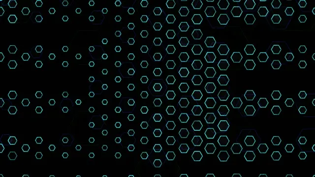 # 4K UHD 60FPS Cyan Hexagons Geometric VJ Loop
