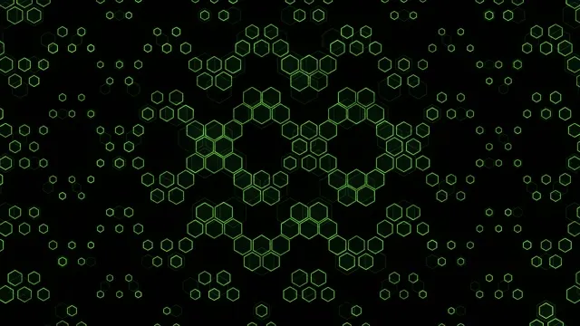 4K UHD 60fps Emerald Hexagon Kaleidoscope Screensaver Windows 11 VJ Loop