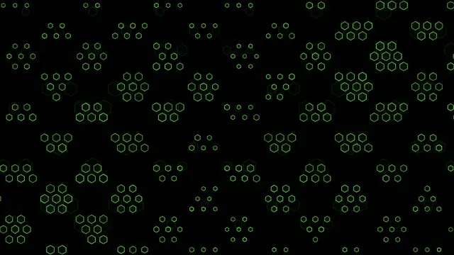 4K UHD 60fps Emerald Hexagon Pulsing Screensaver VJ Loop