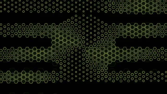 4K UHD 60fps Gold Hexagon Screensaver Windows 11 VJ Loop