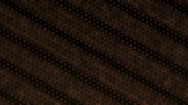 4K UHD 60fps Golden Hexagon Screensaver VJ Loop | Pulsing Geometry