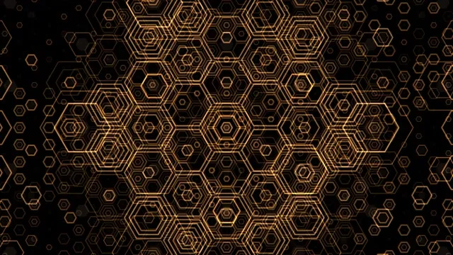 10 hours 4K UHD 60fps Golden Hexagon Screensaver Windows 11 VJ Loop