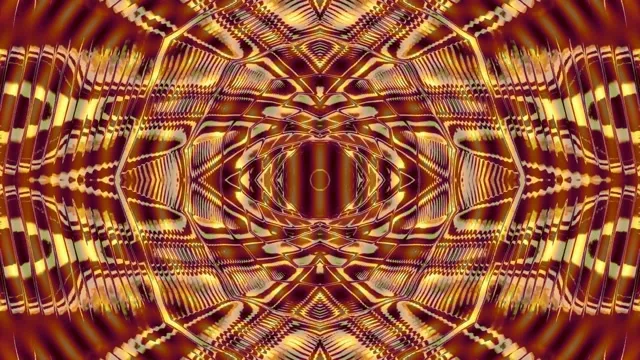# 4K UHD 60FPS Golden Kaleidoscope Symmetry - Abstract VJ Loop