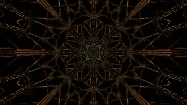 4K Uhd 60Fps Golden Neon Tunnel Screensaver Windows 10 Vj Loop Visual Animation