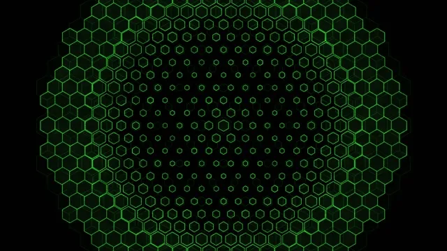 # 4K UHD 60FPS Green Hexagon Grid VJ Loop