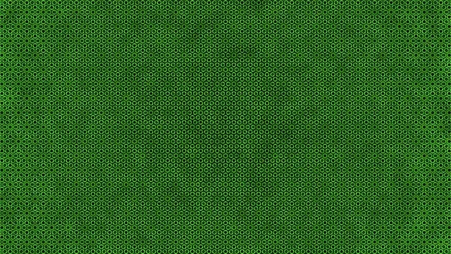 4K UHD 60FPS Green Hexagon Pattern Screensaver Windows 11 VJ Loop