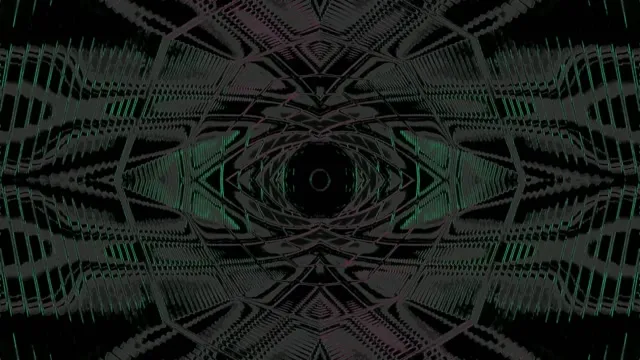 4K UHD 60FPS Green Purple Kaleidoscope Tech Vortex VJ Loop