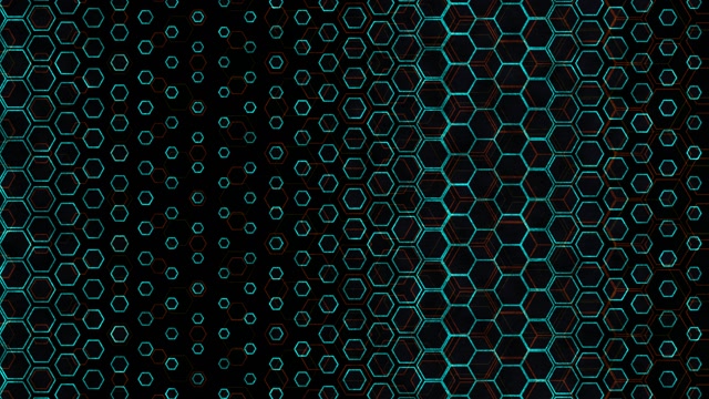 4K UHD 60FPS Hexagon Grid Screensaver | Neon VJ Loop Motion Background