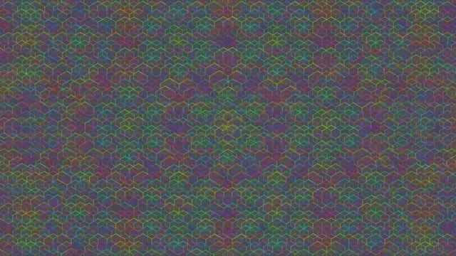 4K UHD 60fps Hexagon Screensaver | Magenta Cyan Gold Motion Background