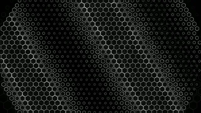 4K UHD 60fps Hexagon Screensaver | White Honeycomb VJ Loop