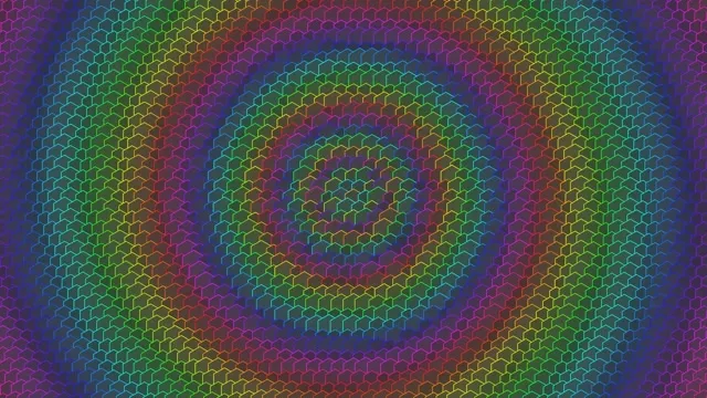 4K UHD 60fps Hexagon Screensaver Windows 10 VJ Loop Magenta Cyan Gold Morphing