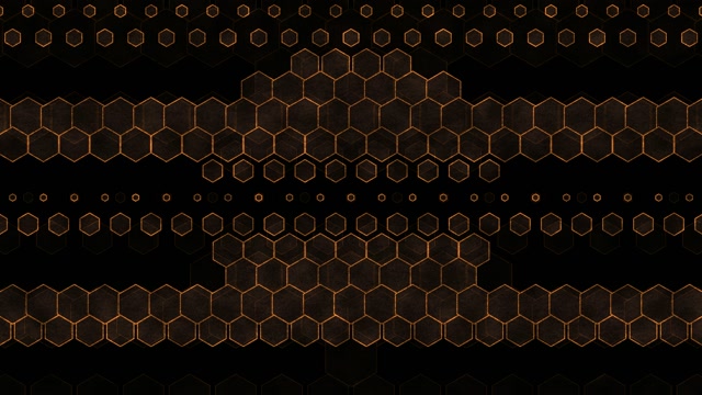 4K UHD 60FPS Hexagon Tunnel Screensaver | Golden Geometric VJ Loop
