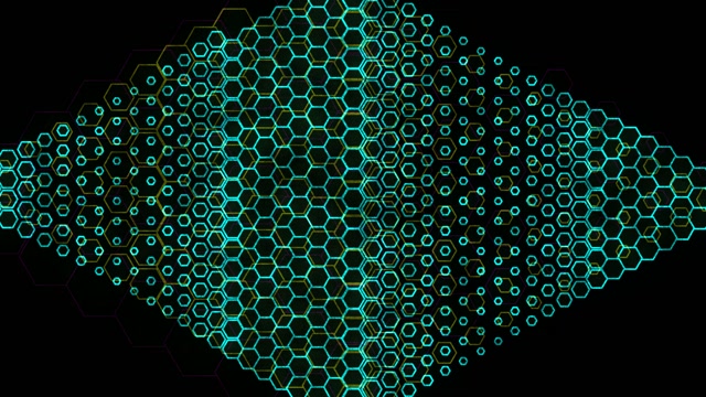 4K UHD 60FPS Hexagon Vortex Screensaver | Neon VJ Loop Animation
