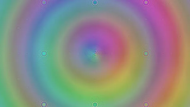 4K UHD 60FPS Kaleidoscope Screensaver PC | VJ Loop Neon Circles Rainbow
