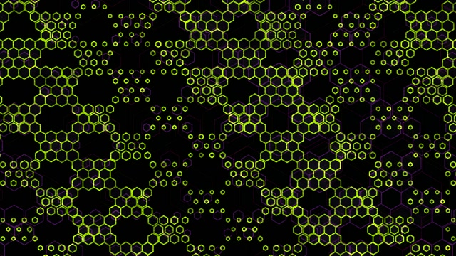 # 4K UHD 60FPS Lime Green Hexagon Circles VJ Loop Background