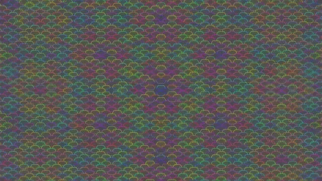 4K UHD 60fps Magenta Cyan Gold Hexagon Pulsing Screensaver VJ Loop