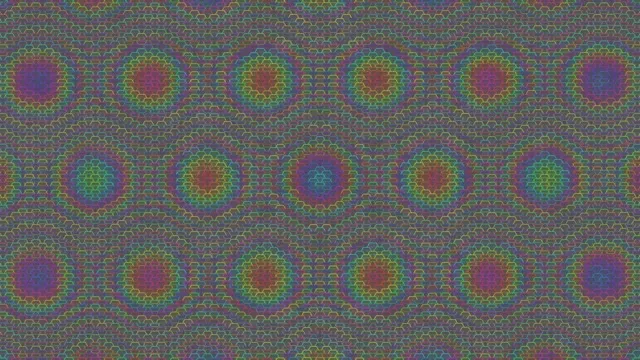 4K UHD 60fps Magenta Cyan Hexagon Kaleidoscope Pulsing Screensaver VJ Loop