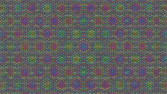 4K UHD 60fps Magenta Cyan Hexagon Kaleidoscope Screensaver VJ Loop