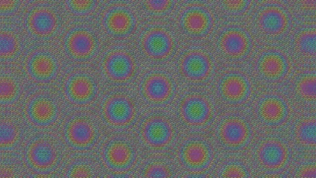 4K UHD 60fps Magenta Cyan Hexagon Kaleidoscope Screensaver VJ Loop