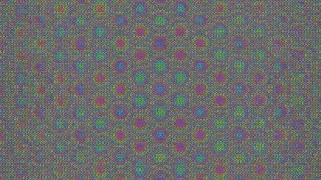 4K UHD 60fps Magenta Cyan Hexagon Pulsing Motion Background Screensaver