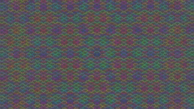 4K UHD 60fps Magenta Cyan Hexagon Pulsing Screensaver VJ Loop