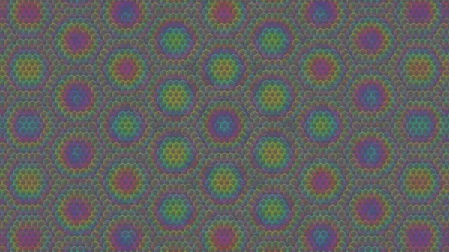 4K UHD 60fps Magenta Cyan Hexagon Pulsing Screensaver VJ Loop