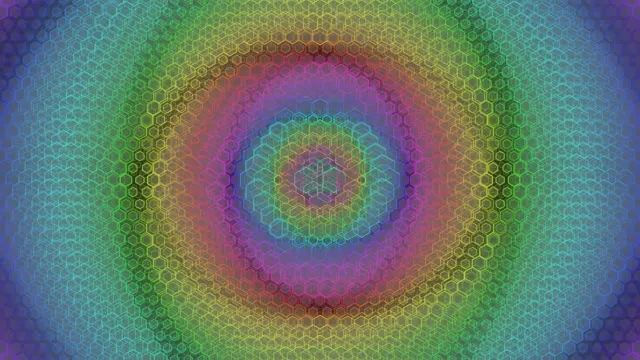 4K UHD 60fps Magenta Cyan Hexagon Screensaver VJ Loop